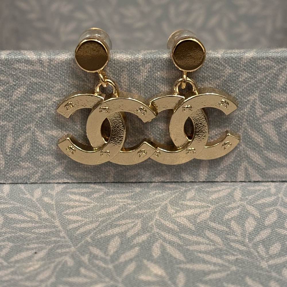 Repurposed Chanel Charm Earrings